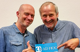 Wolfgang Schomberg und Martin Glatthor, Geschäftsführer von Zweiplus über AD HOC PR